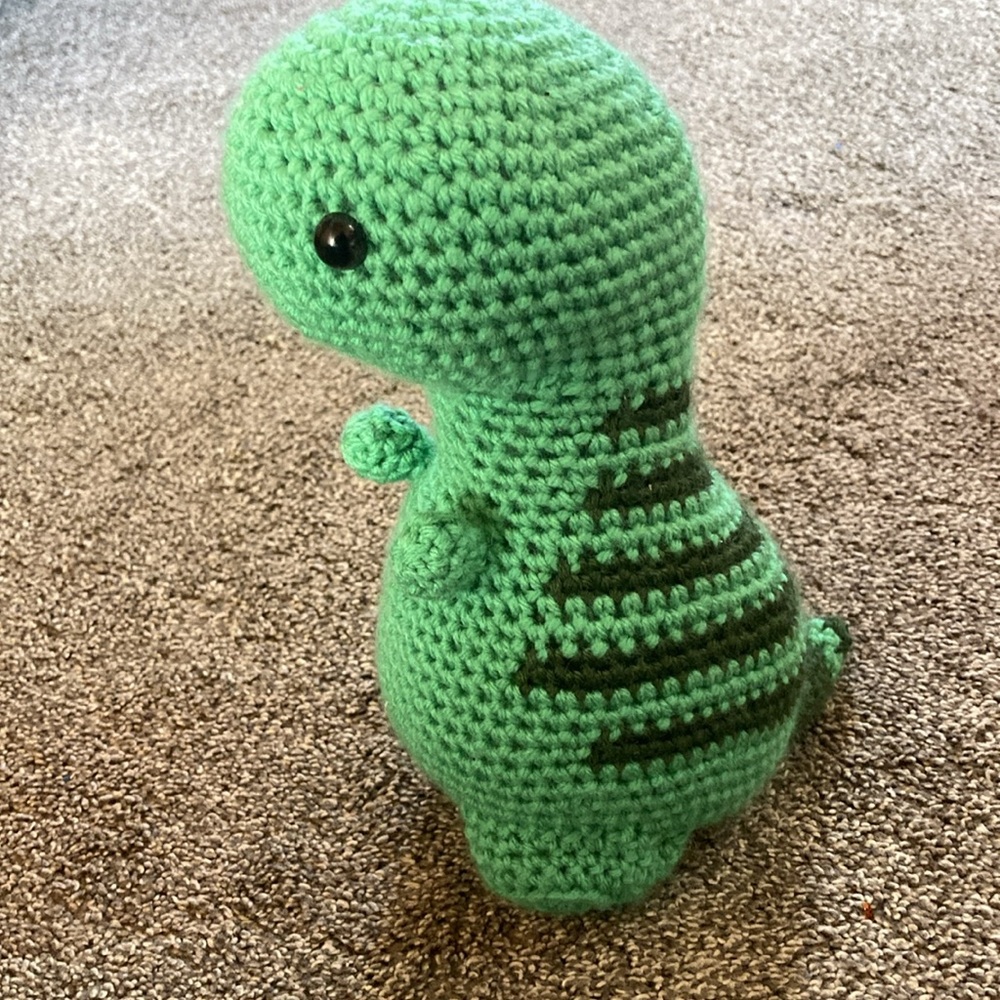 Hand Crocheted T-Rex - Picture 3 of 4